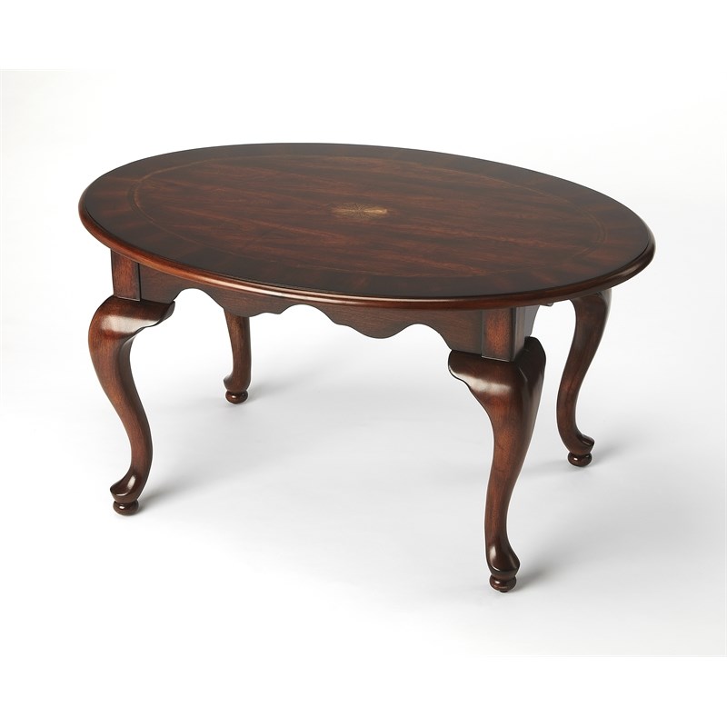 Butler Specialty Oval Cocktail Table in Plantation Cherry