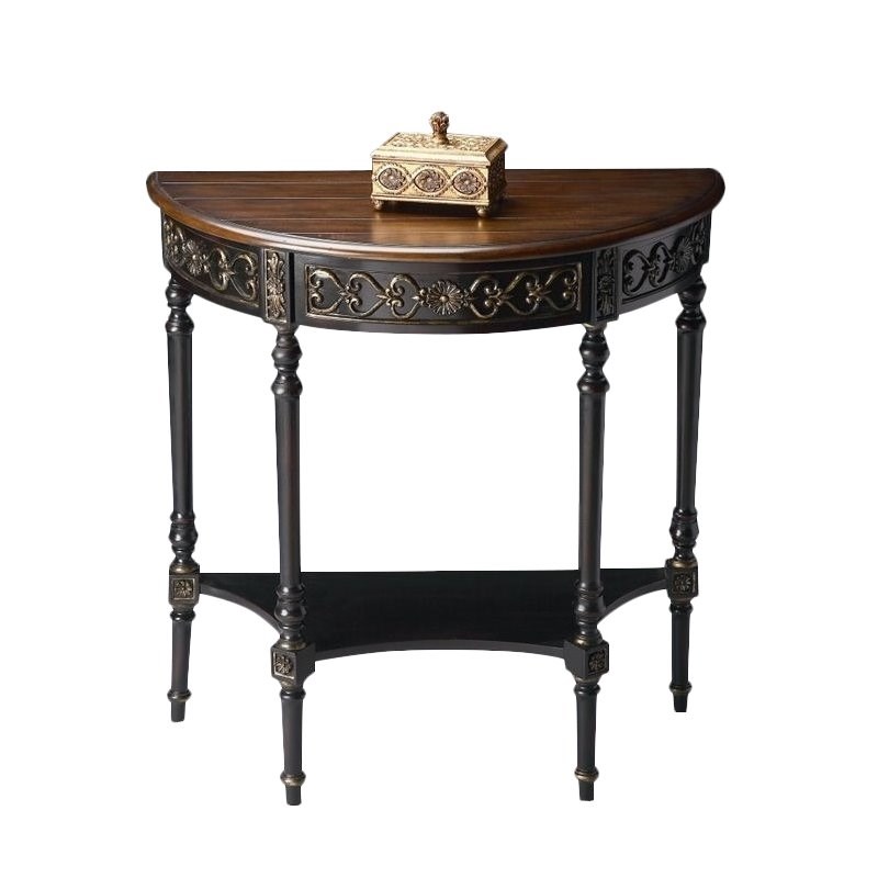 Butler Specialty Traditional Demilune Console Table in Cafe Nouveau