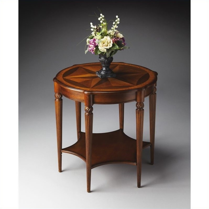 Butler Specialty Masterpiece  Round Accent Table in Olive Ash Burl