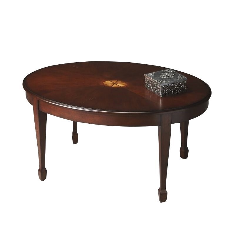 Butler Specialty Traditional Oval Coffee Table in Plantation Cherry ...