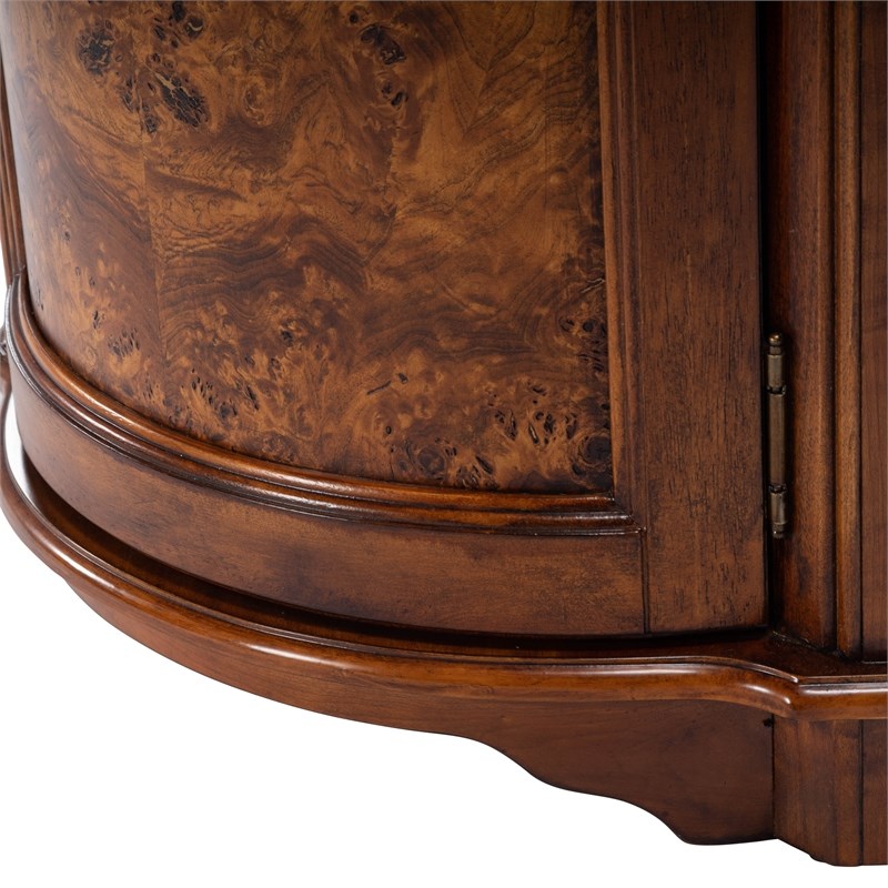 Butler Specialty Masterpiece Corner Cabinet in Olive Ash Burl Brown