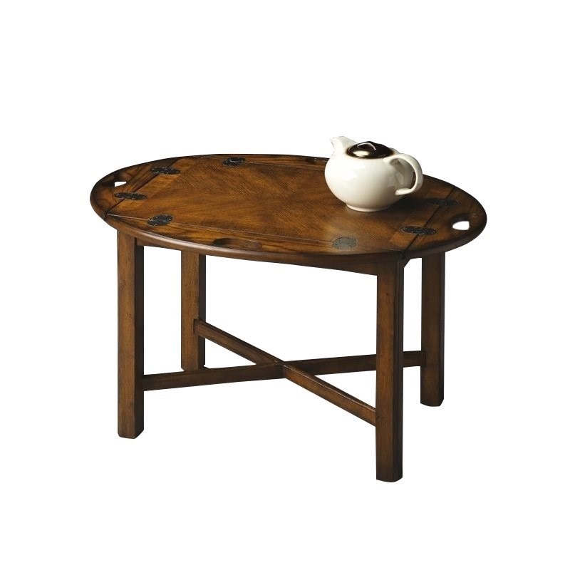 Butler Specialty Masterpiece Oval Coffee Table in Vintage Oak