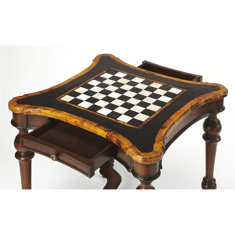 Butler Specialty Company Enrique Stone and Wood Game Table - Brown
