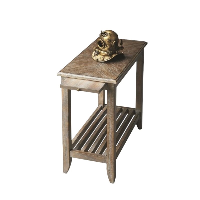 Butler Specialty Loft Transitional Chairside Table in Dusty Trail