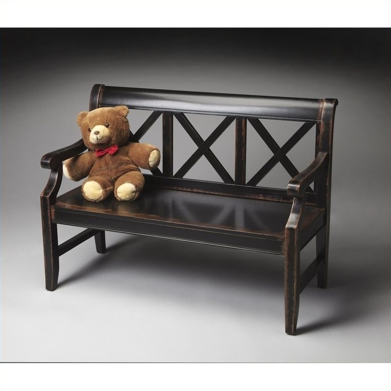 Butler Specialty Masterpiece Transitional Bench in Midnight Rose