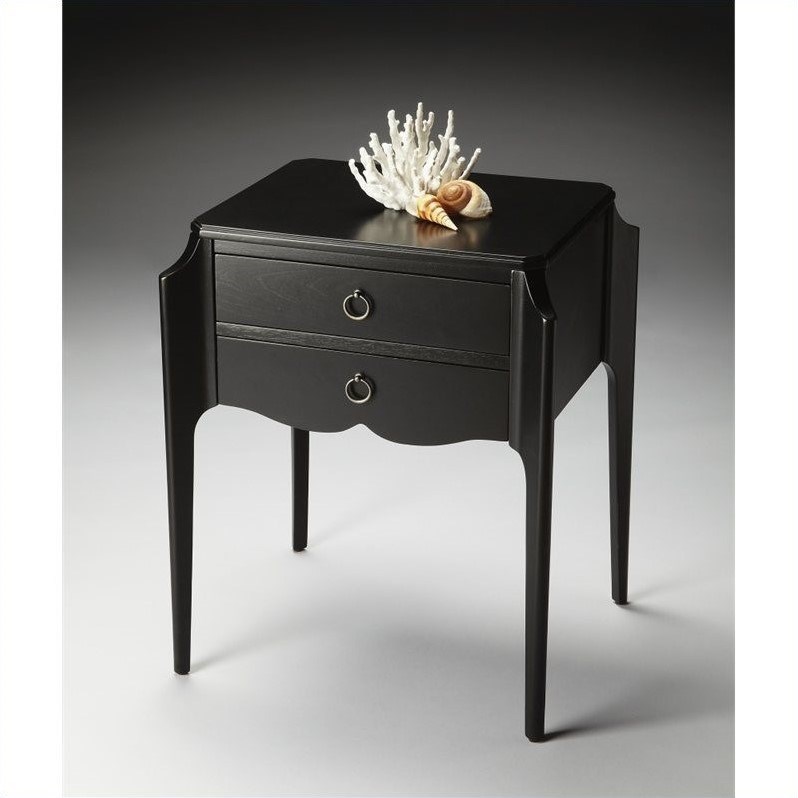 Butler Specialty Loft 2 Drawer Accent Table in Black Licorice