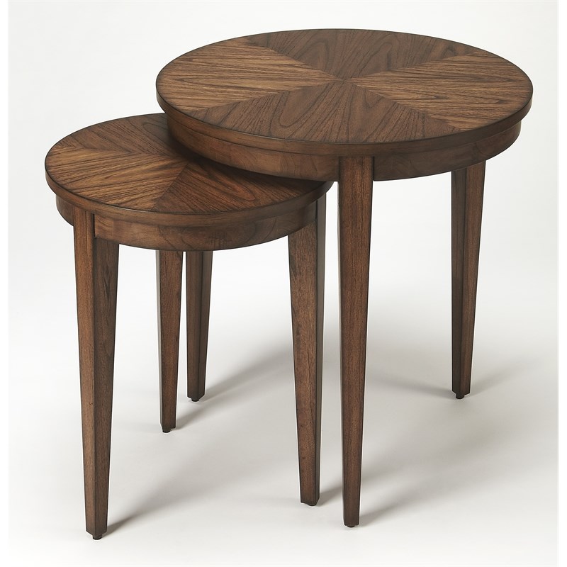 Butler Specialty Company Lacey Round Nest of Tables in Cocoa