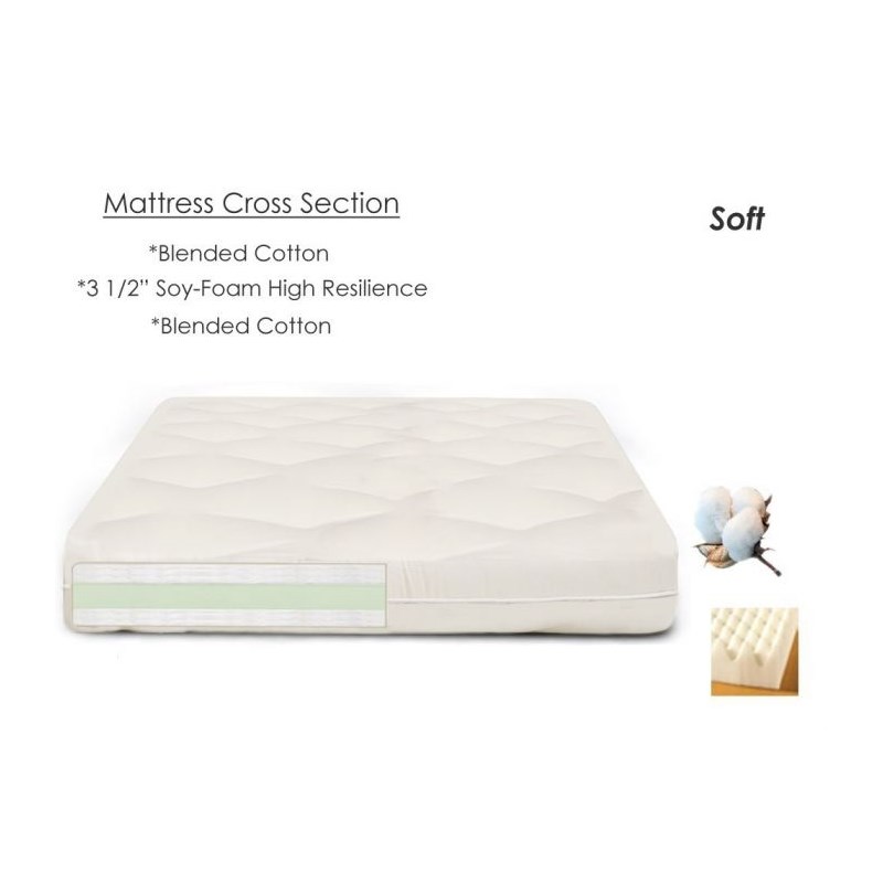 The Dillon all wood Futon Package in warm cherry with Merlin Futon and