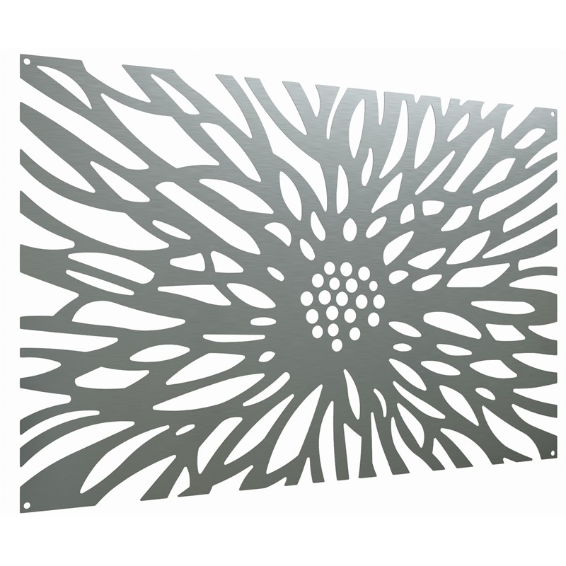 Stainless Steel Metal Wall Art Decor in Metallic Silver Expansion