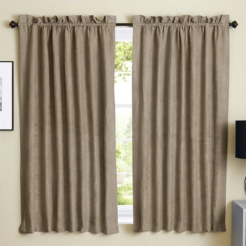 Blazing Needles 63 inch Blackout Curtain Panels in Java (Set of 2)
