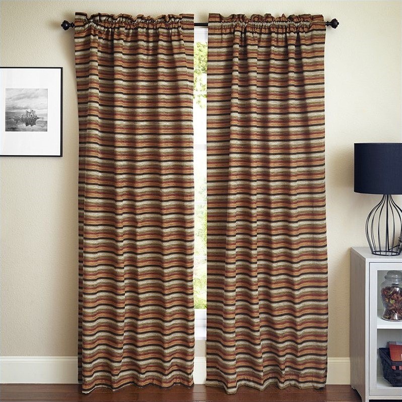 Blazing Needles 84 inch Curtain Panels in Cadillac (Set of 2)