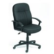 Boss Office Products Plastic Executive Office Chair with Arms in Black