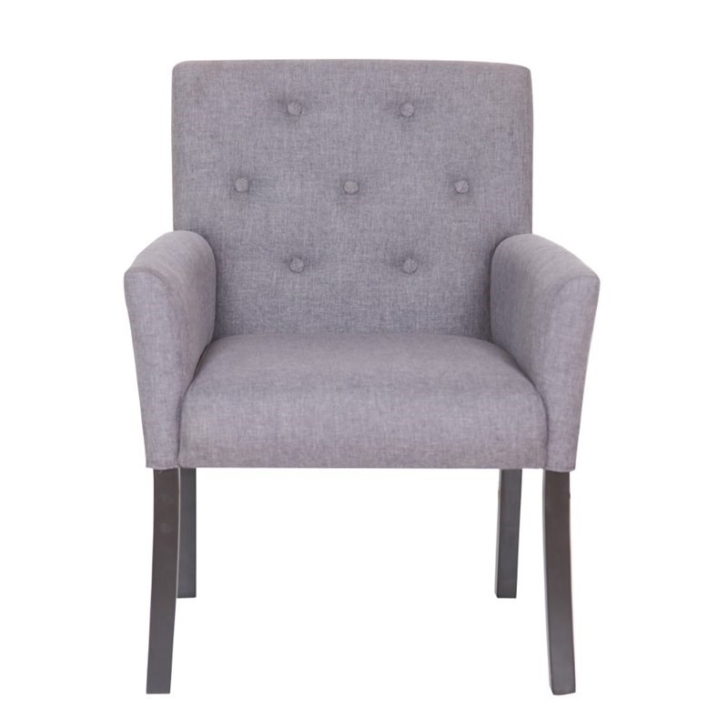 Boss Taylor Button-tufted Accent Chair in Slate Gray