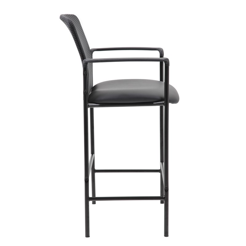 Boss Office Counter Height MeshBack Counter Stool with Arms Homesquare