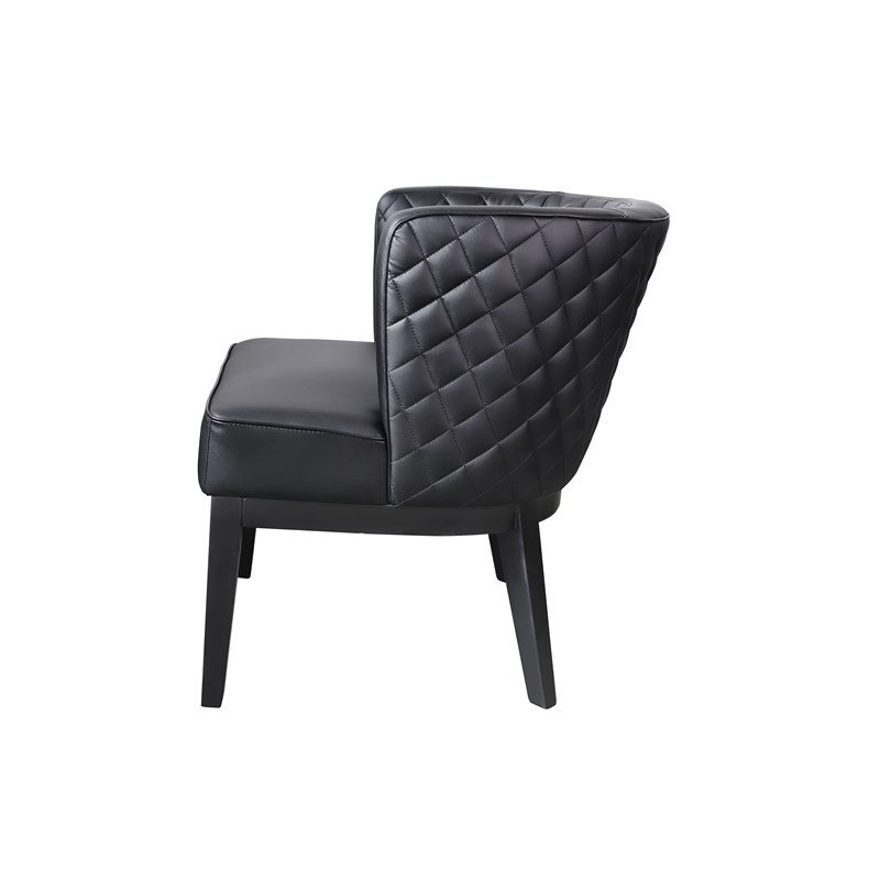 Boss Office Ava Quilted Accent Chair in Black Homesquare