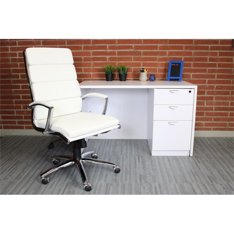 Boss Office Executive CaressoftPlus Chair with Metal Chrome Finish