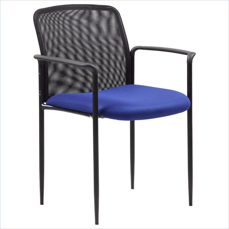 Boss Office Stackable Mesh Guest Chair in Blue