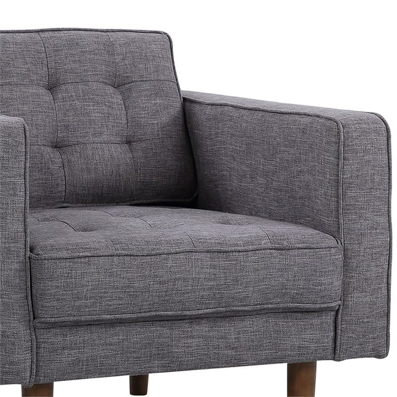 Armen Living Element Fabric Upholstered Chair in Dark Gray