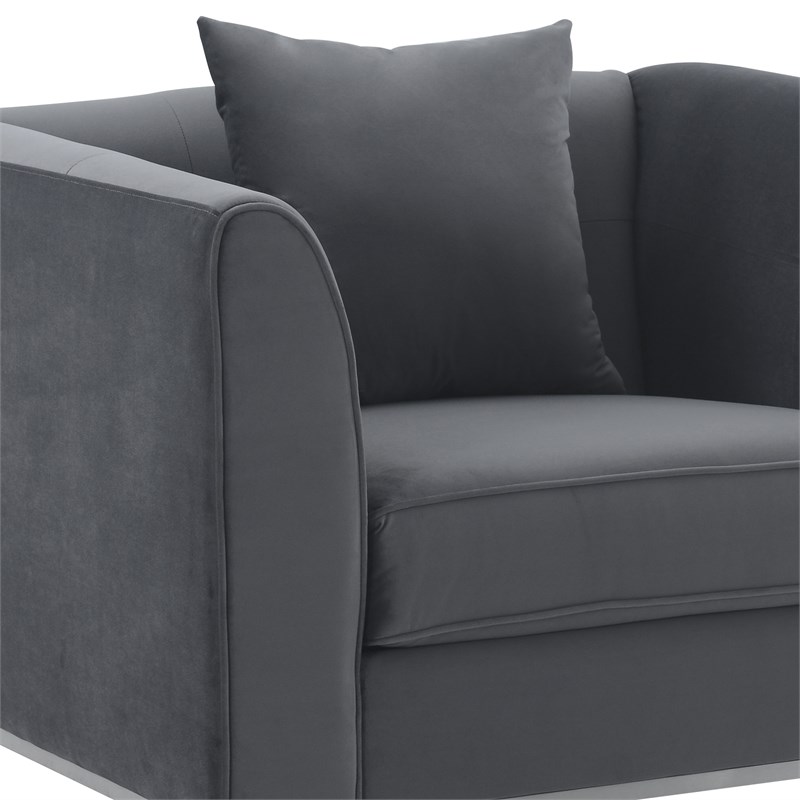 Everest Gray Fabric Upholstered Sofa Accent Chair