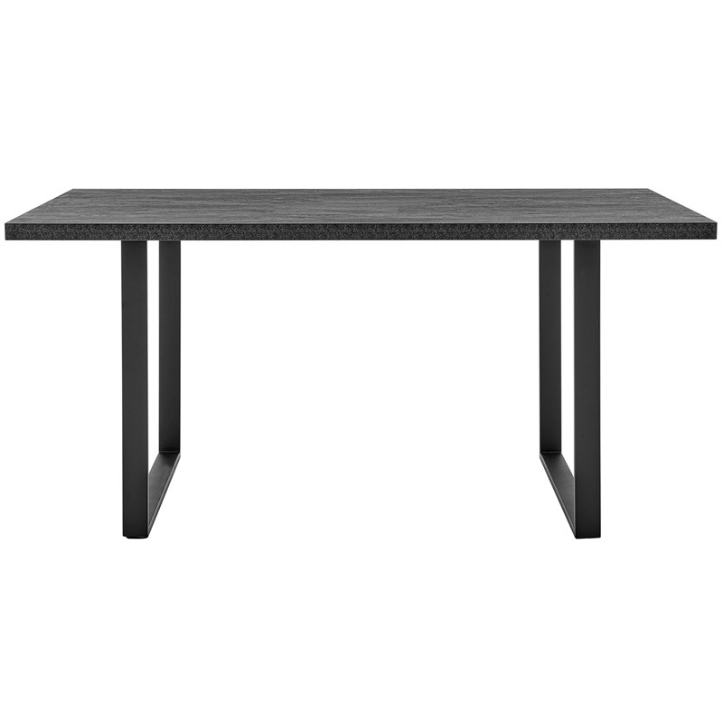 Fenton Dining Table with Charcoal Top and Black Base