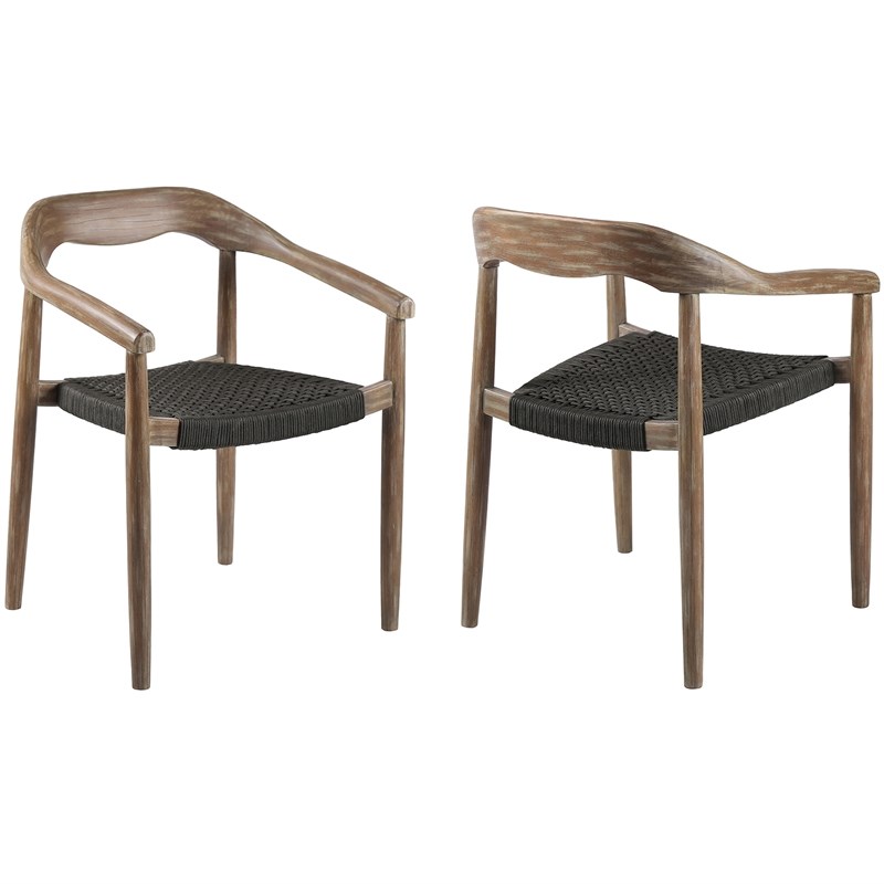 Santo Outdoor Stackable Dining Chairs - Set of 2