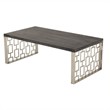 Armen Living Skyline Wood Top Coffee Table in Charcoal