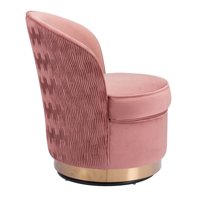 ZUO Zelda Modern Accent Chair in Pink