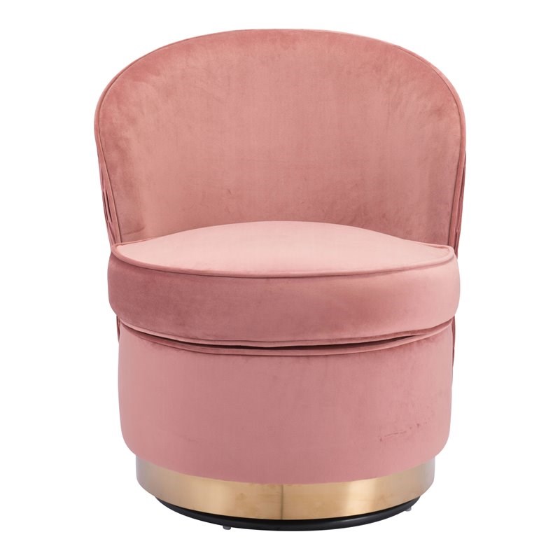 ZUO Zelda Modern Accent Chair in Pink