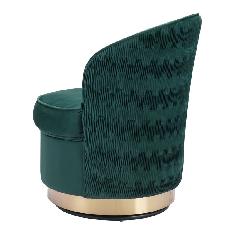 ZUO Zelda Modern Accent Chair in Green