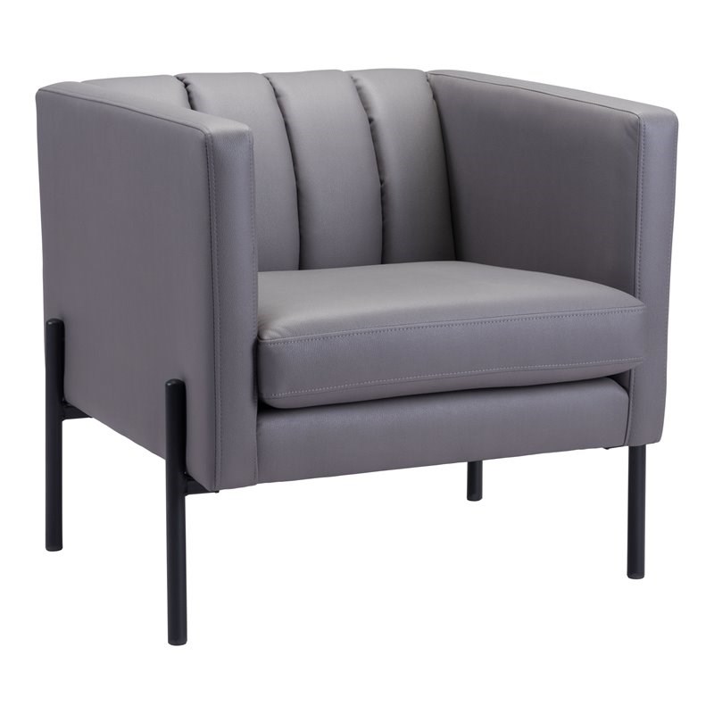 ZUO Jess Modern Accent Chair in Gray