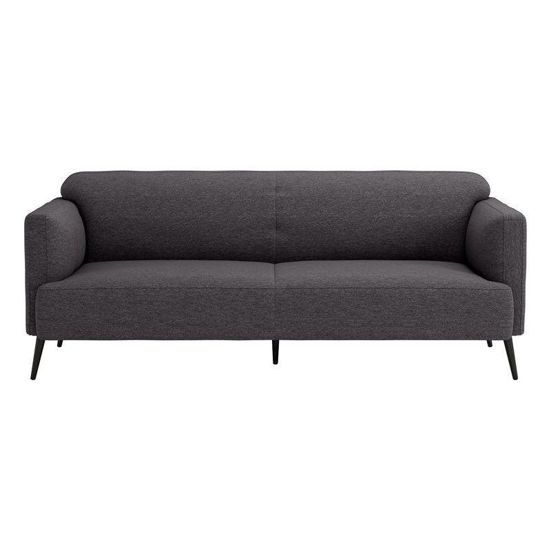 ZUO Amsterdam Modern Pine Wood Polyurethane and Polyester Sofa in Gray
