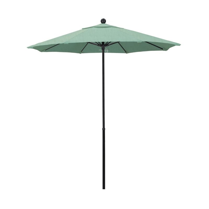 California Umbrella Oceanside 7.5' Black Market Umbrella in Mist