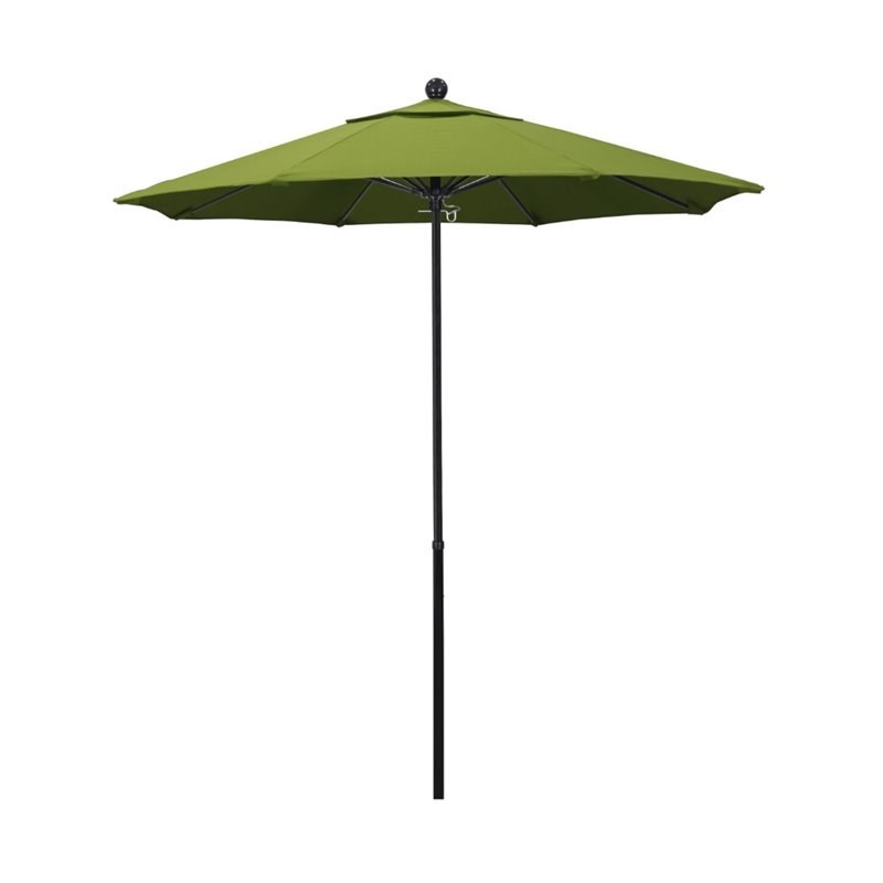 California Umbrella Oceanside 7.5' Black Market Umbrella in Macaw