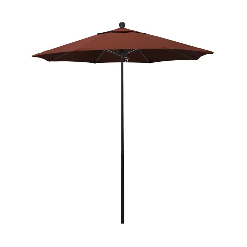 California Umbrella Oceanside 7.5' Black Market Umbrella in Terracotta