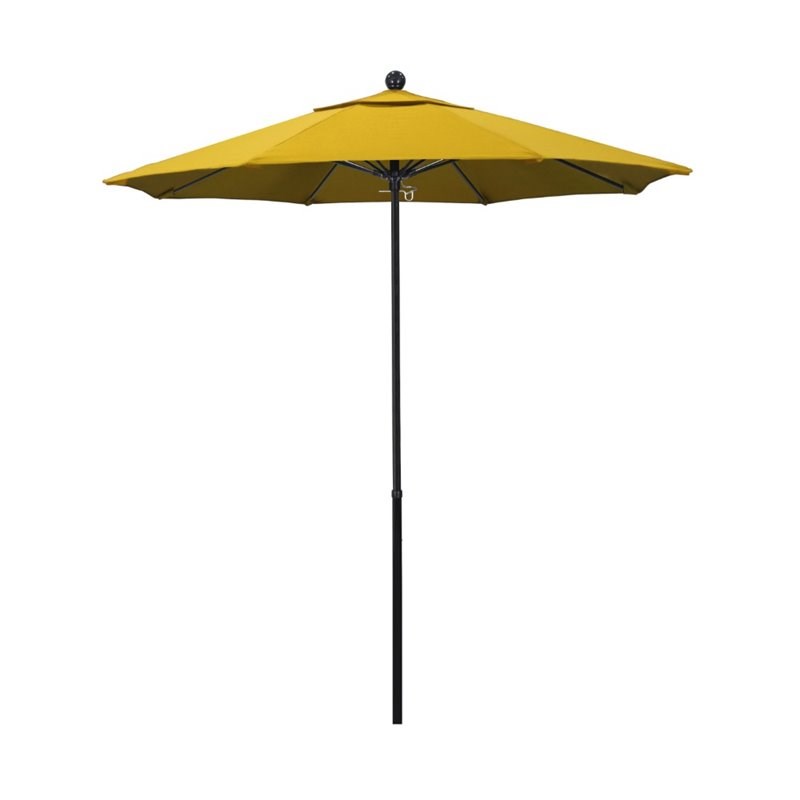 California Umbrella Oceanside 7.5' Black Market Umbrella in Yellow