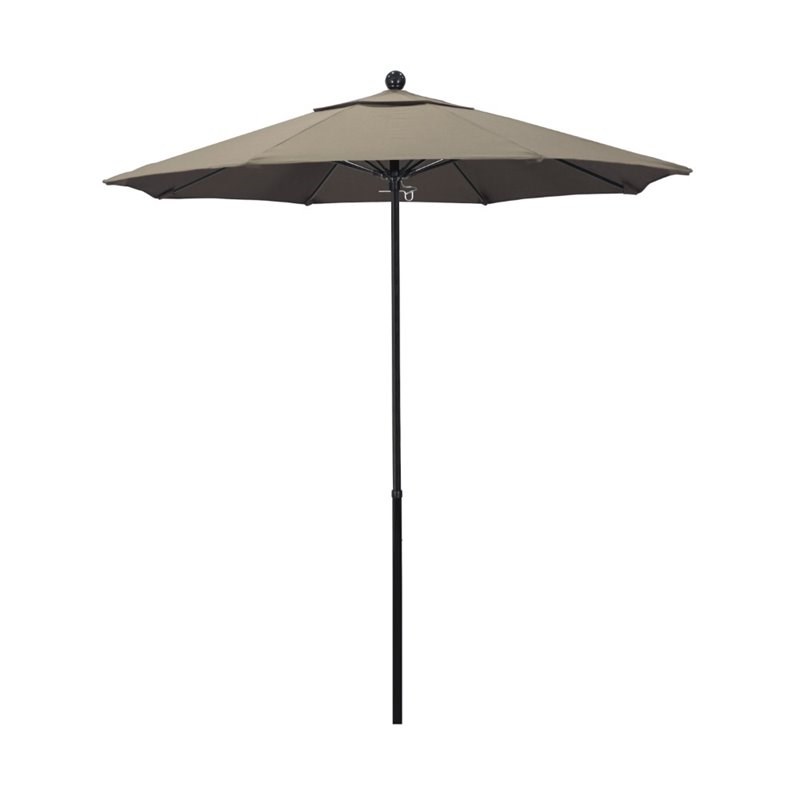 California Umbrella Oceanside 7.5' Black Market Umbrella in Taupe