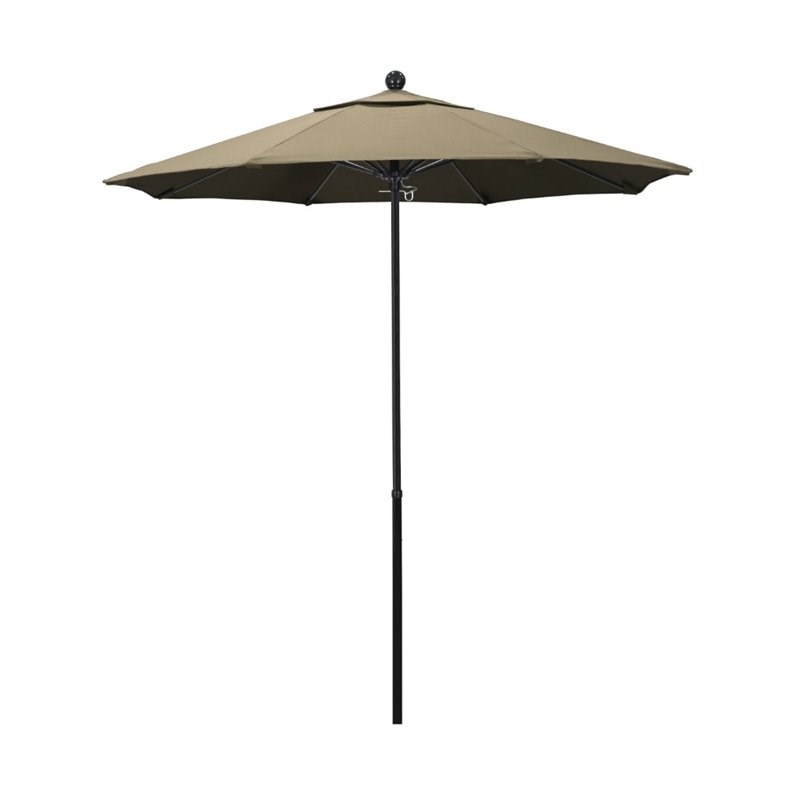 California Umbrella Oceanside 7.5' Black Market Umbrella in Heather