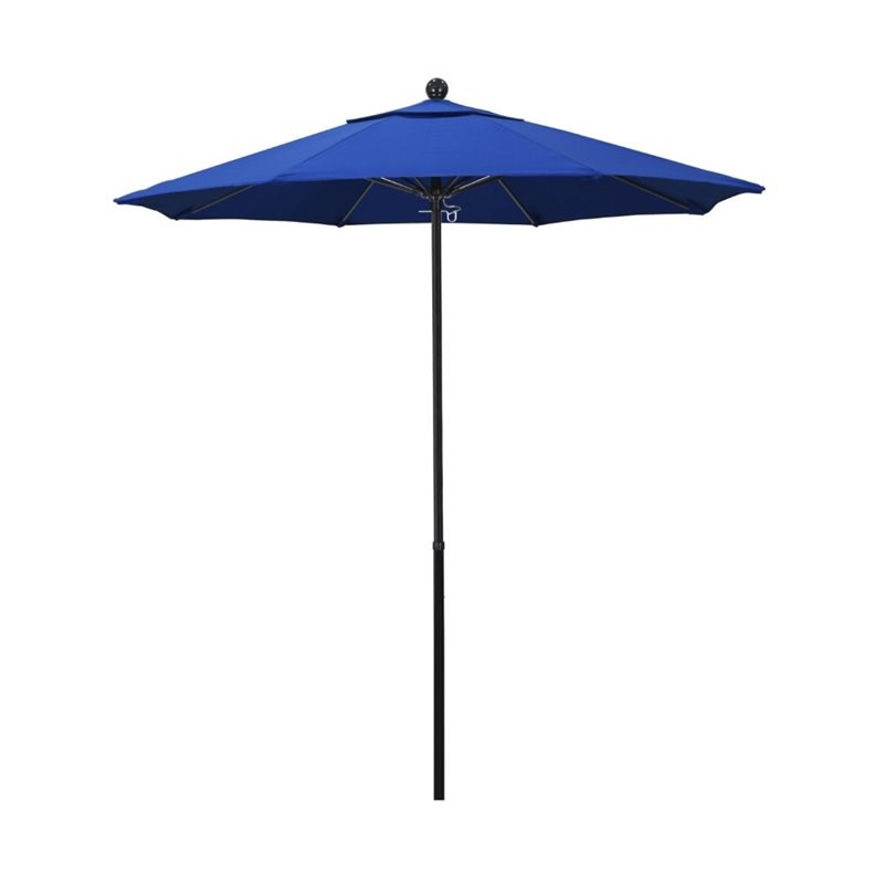 California Umbrella Oceanside 7.5' Black Market Umbrella in Royal Blue