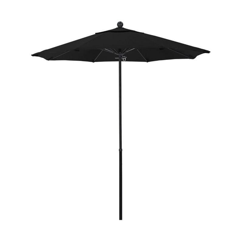 California Umbrella Oceanside 7.5' Black Market Umbrella in Black