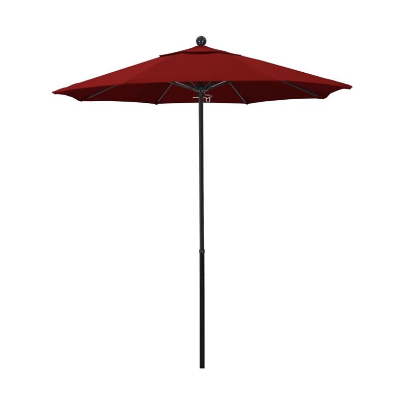 California Umbrella Oceanside 7.5' Black Market Umbrella in Red