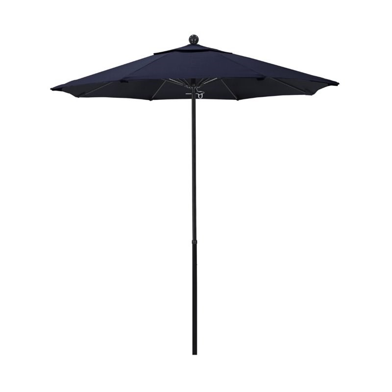 California Umbrella Oceanside 7.5' Black Market Umbrella in Navy Blue