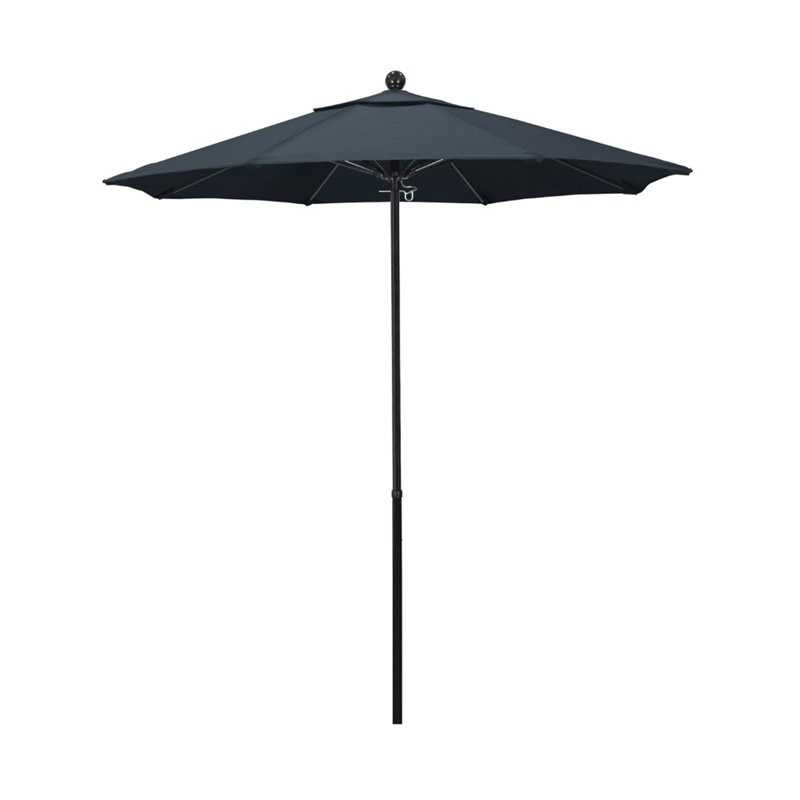 California Umbrella Oceanside 7.5' Black Market Umbrella in Sapphire