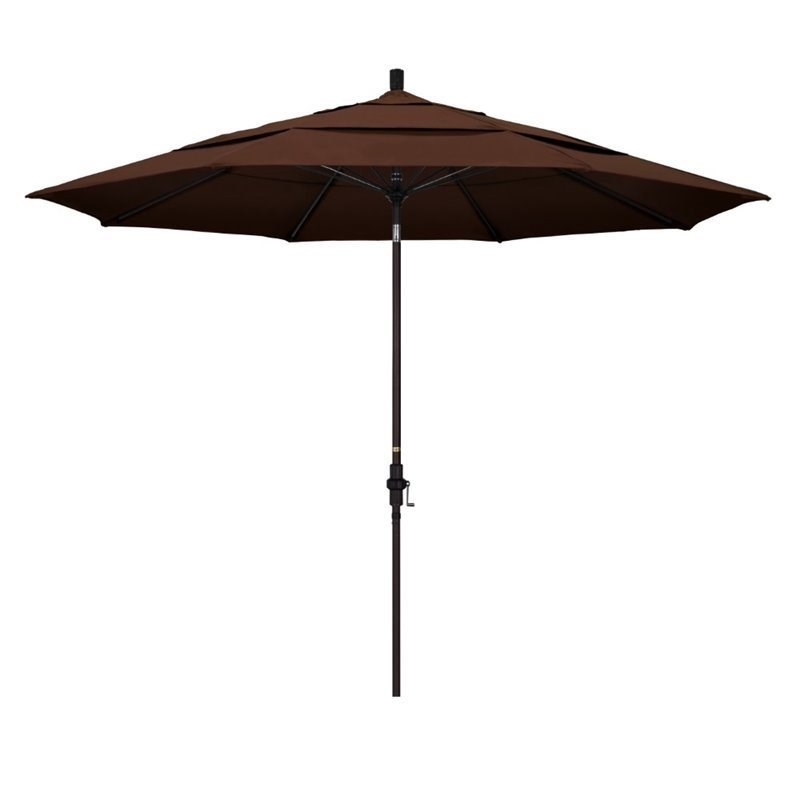 California Umbrella 11' Patio Umbrella in Bay Brown
