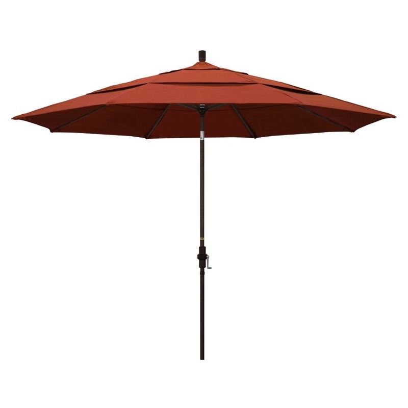 California Umbrella 11' Patio Umbrella in Terracotta