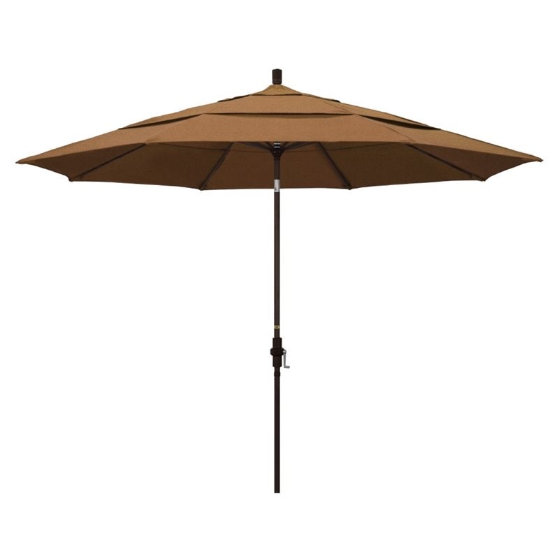 California Umbrella 11' Patio Umbrella in Teak