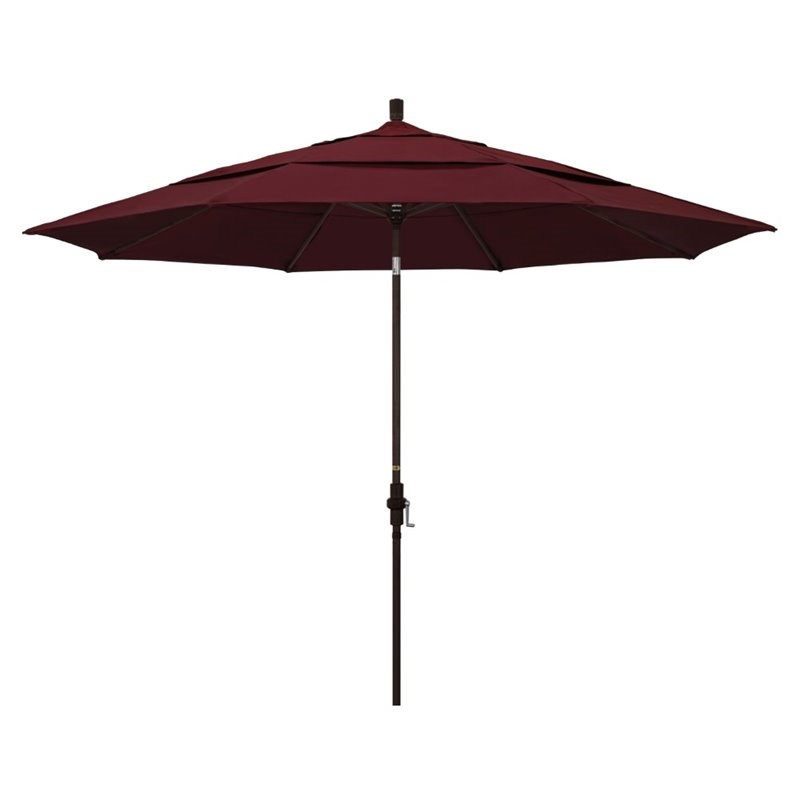California Umbrella 11' Patio Umbrella in Burgundy