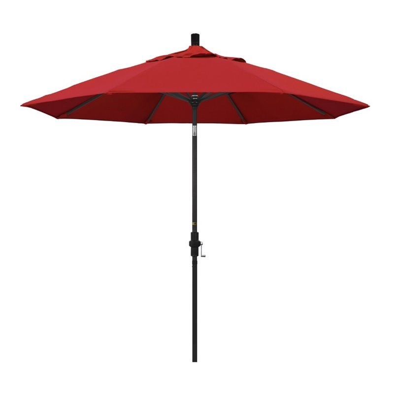 California Umbrella 9' Patio Umbrella in Jockey Red