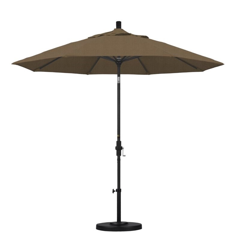 California Umbrella 9' Patio Umbrella in Woven Sesame