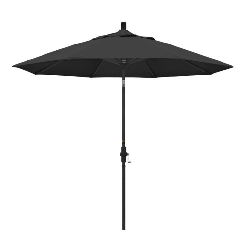California Umbrella 9' Patio Umbrella in Black