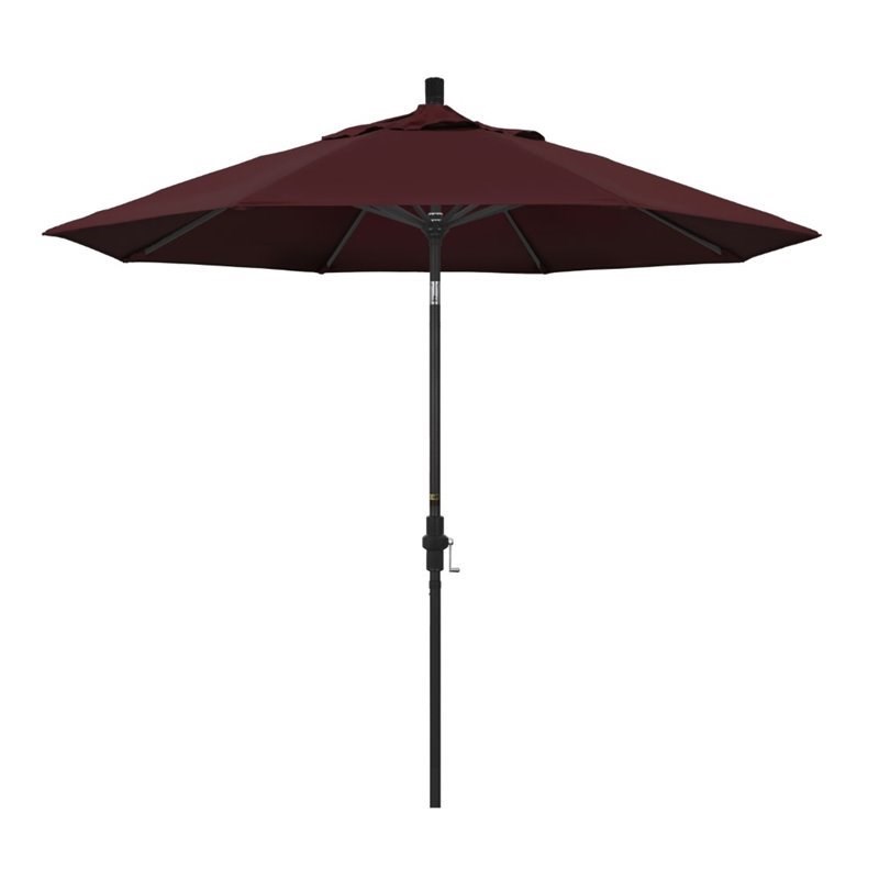 California Umbrella 9' Patio Umbrella in Burgundy